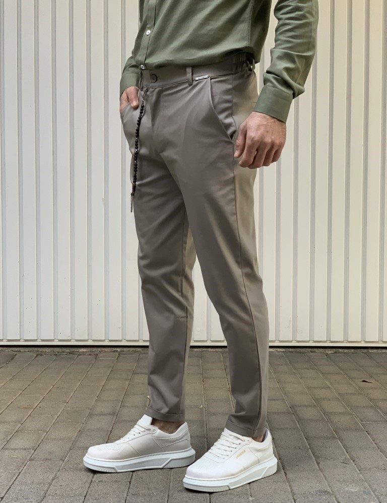 Ben Tailor Ανδρικό γκρι υφασμάτινο παντελόνι Kowalski 0398G φωτογραφία